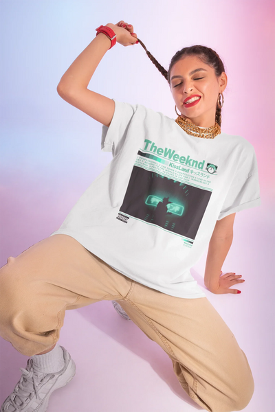 Camiseta Básica The Weeknd Aesthetic - branco