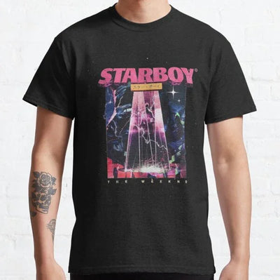Camiseta Básica The Weeknd Starboy - preto