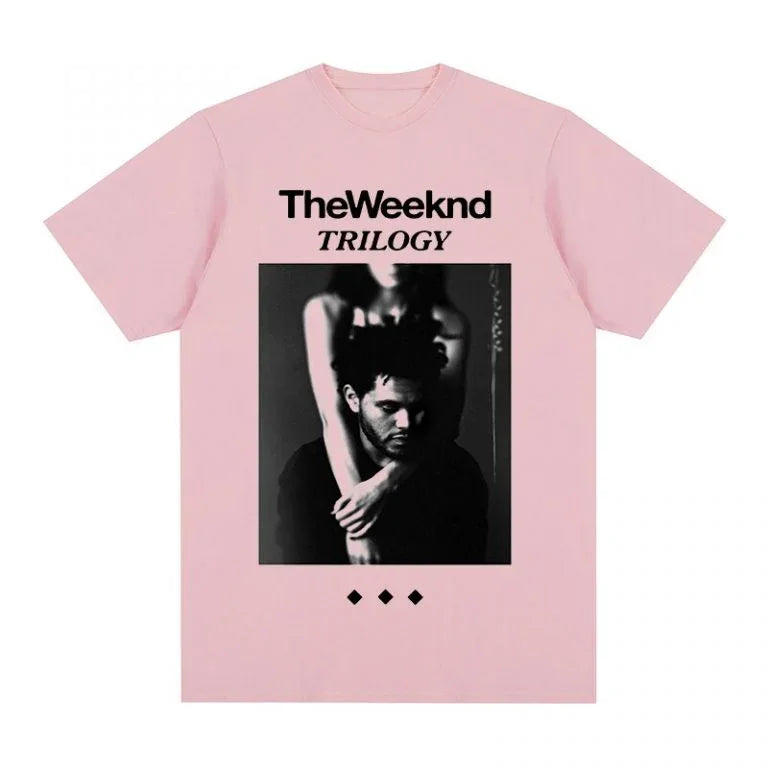 Camiseta Básica The Weeknd Trilogy - rosa - bebê