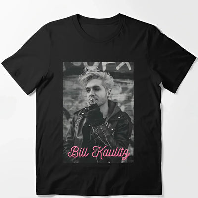 Camiseta Básica Tokio Hotel Bill Kaulitz P&B - preto