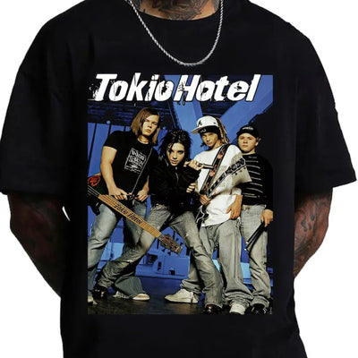 Camiseta Básica Tokio Hotel Vintage - preto