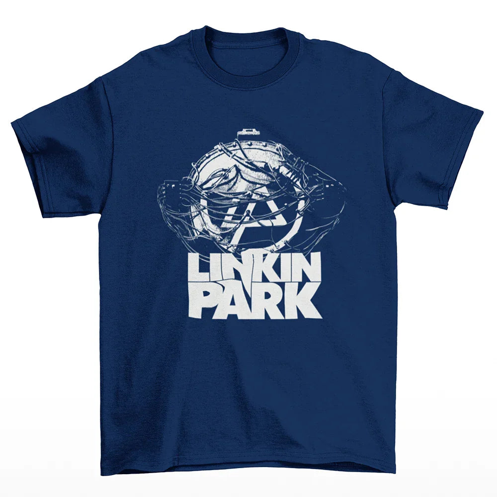 Camiseta Básica Vintage Graphic Linkin Park - azul-marinho