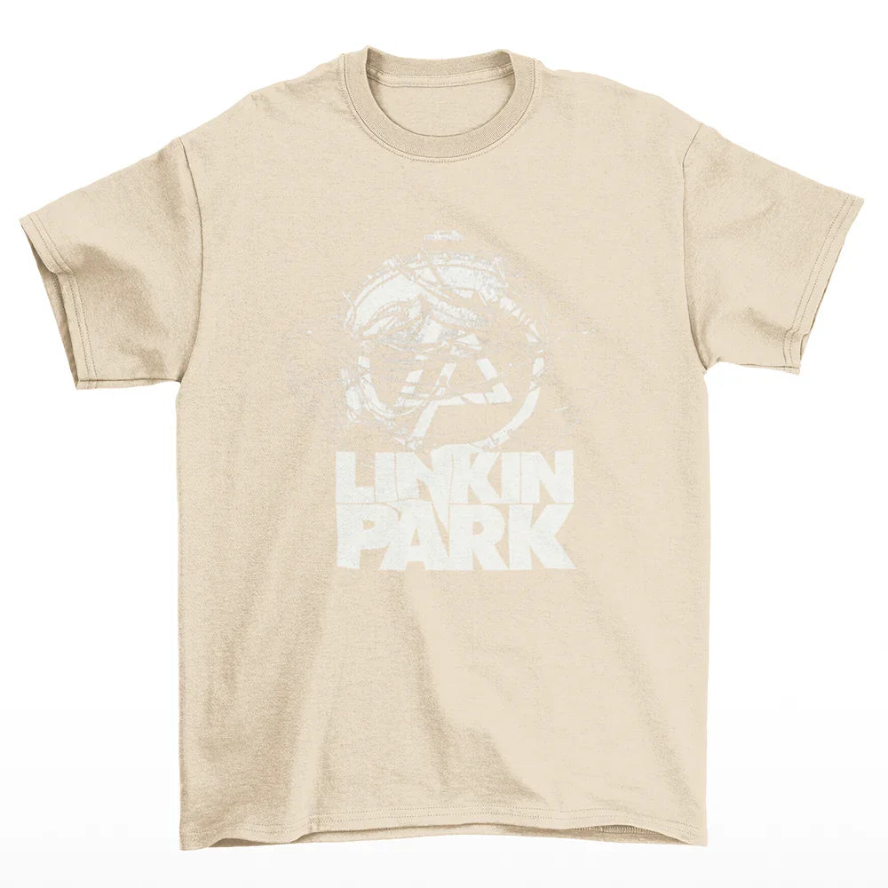 Camiseta Básica Vintage Graphic Linkin Park - pérola