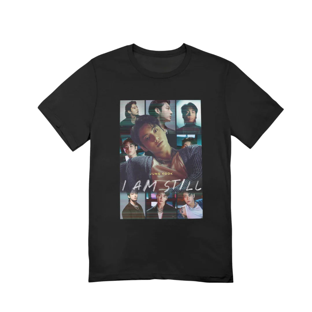 Camiseta Básica BTS Jungkook I Am Still Collab Graphic-PRETO