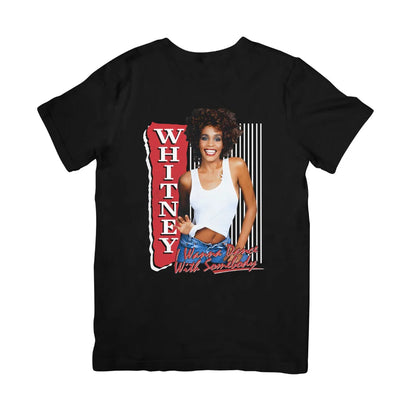 Camiseta Básica Whitney Houston I Wanna Dance-PRETO
