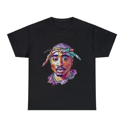 Camiseta Básica Tupac Iconic Bandana-PRETO