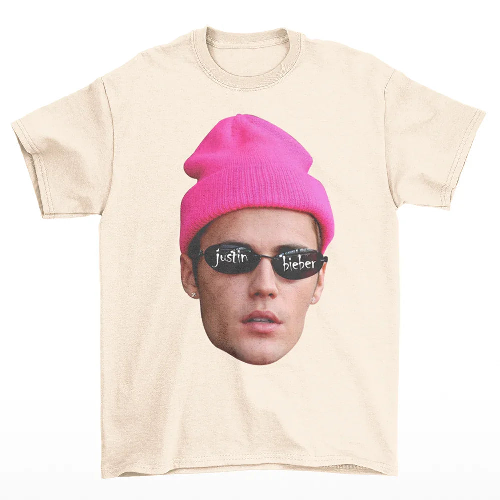 Camiseta Básica Justin Bieber Mood Pérola