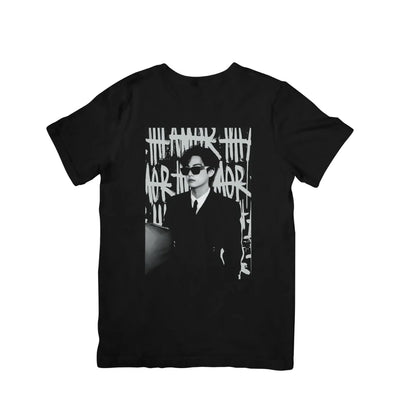 Camiseta Básica BTS Kim Taehyung P&B-PRETO