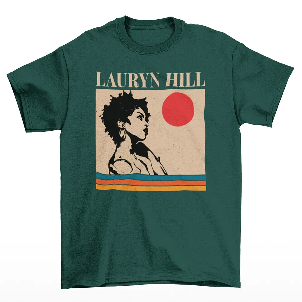 Camiseta Básica Lauryn Hill 1975 Verde