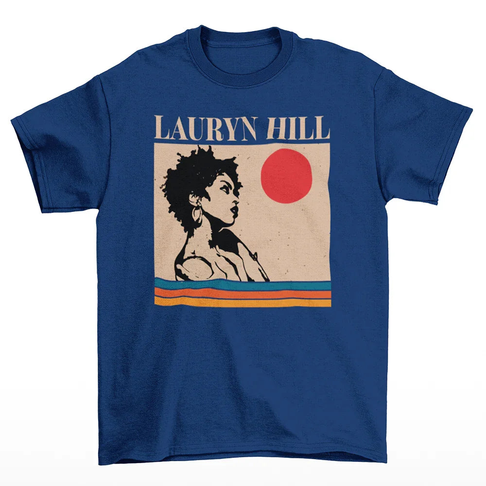 Camiseta Básica Lauryn Hill 1975 Azul Marinho