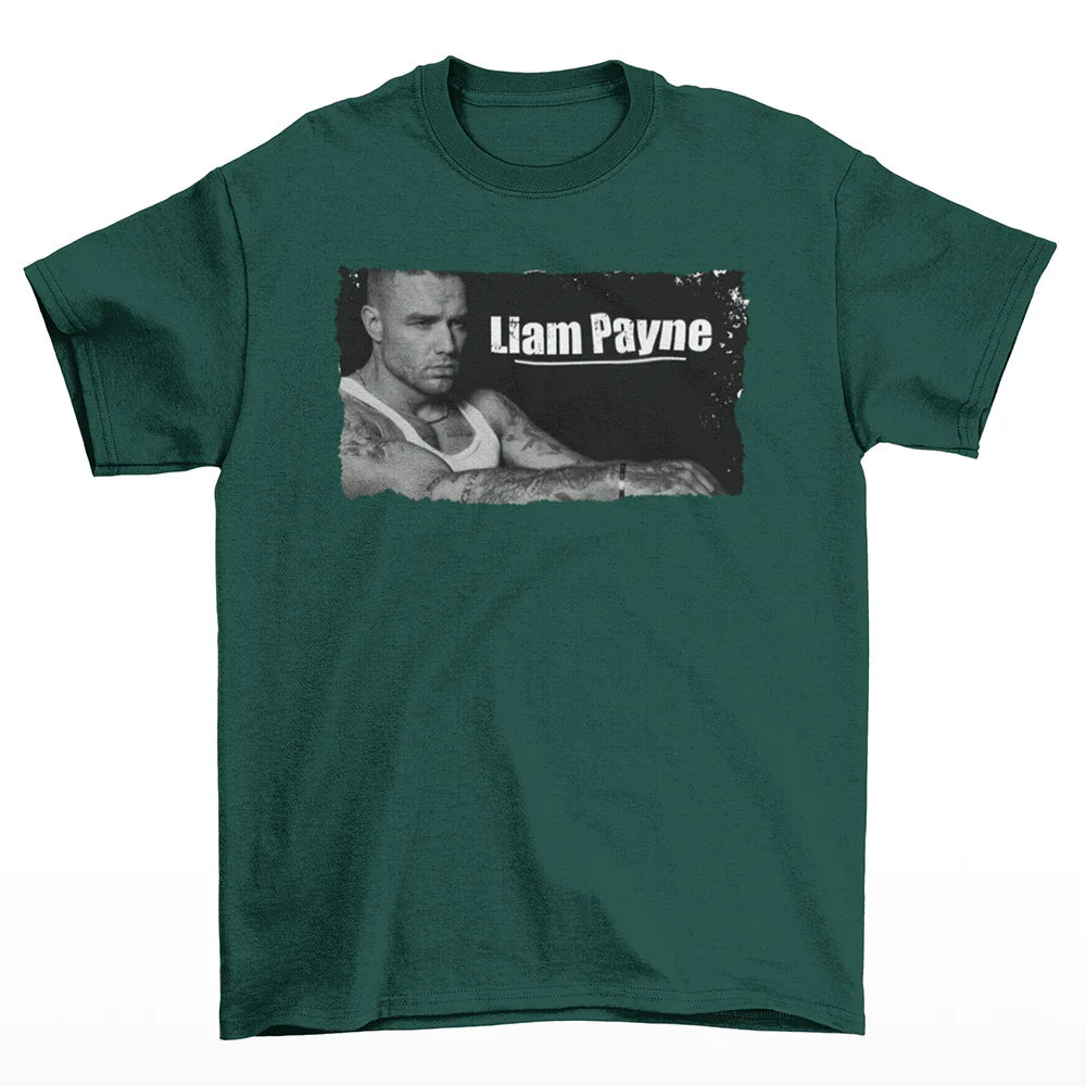 Camiseta Básica Liam Payne Photo Verde