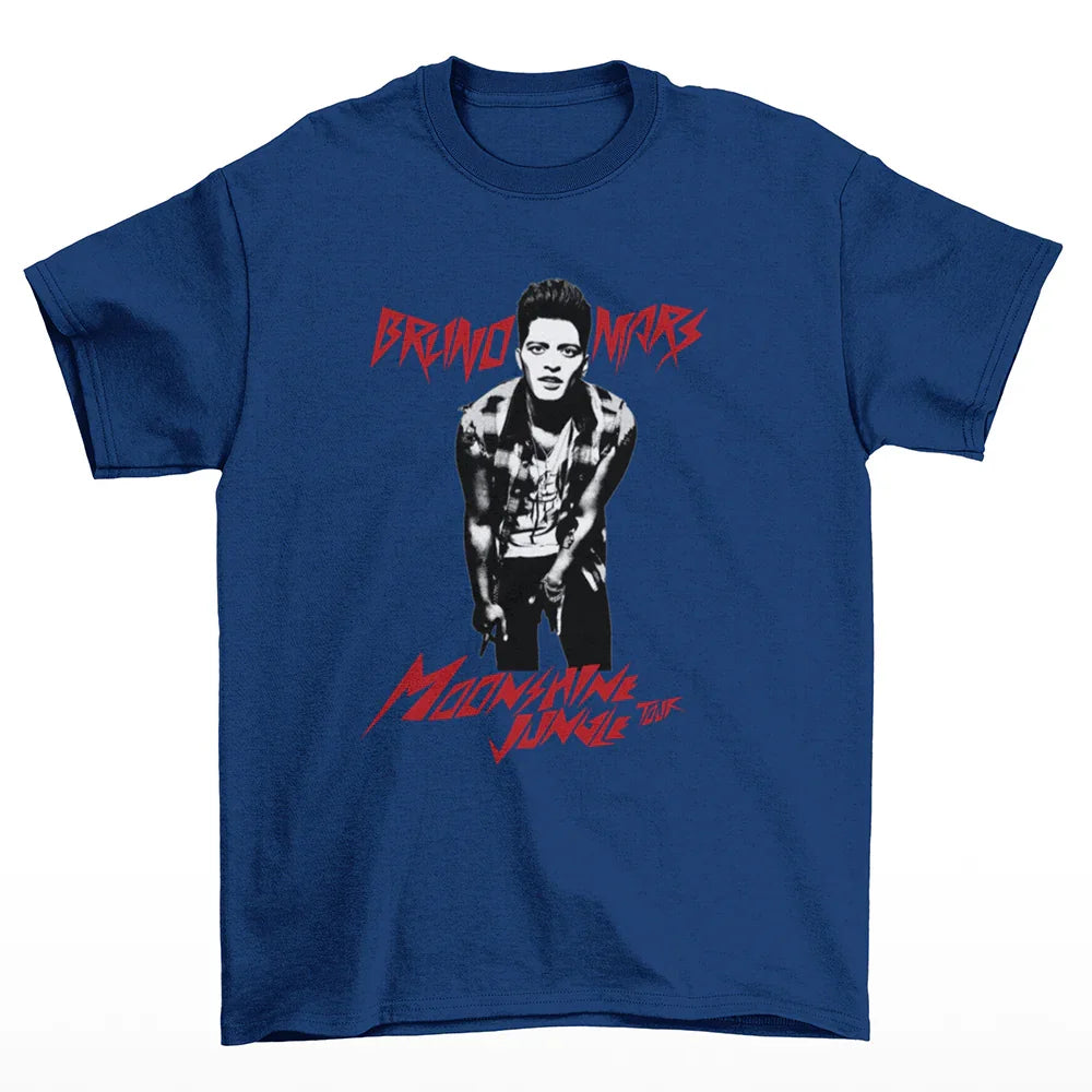 Camiseta Básica Bruno Mars Moonshine Jungle Tour