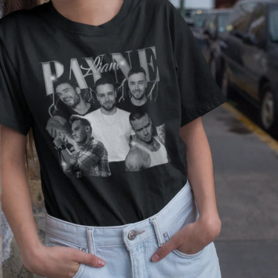 Camiseta Básica Liam Payne Aesthetic Preto