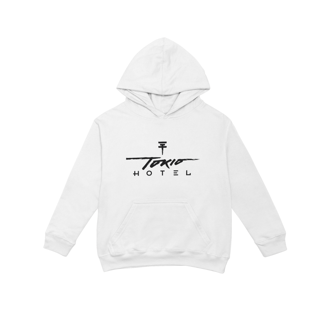 Moletom Canguru Tokio Hotel Logo Name - branco