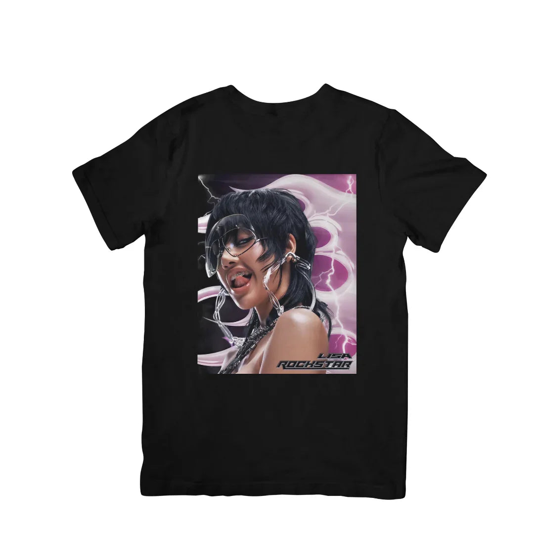 Camiseta Básica Lisa Photo Graphic - preto