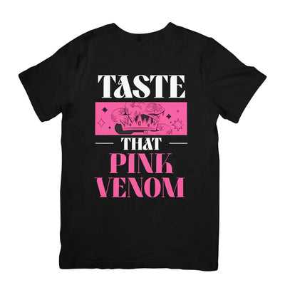 Camiseta Básica Blackpink Pink Venom-PRETO