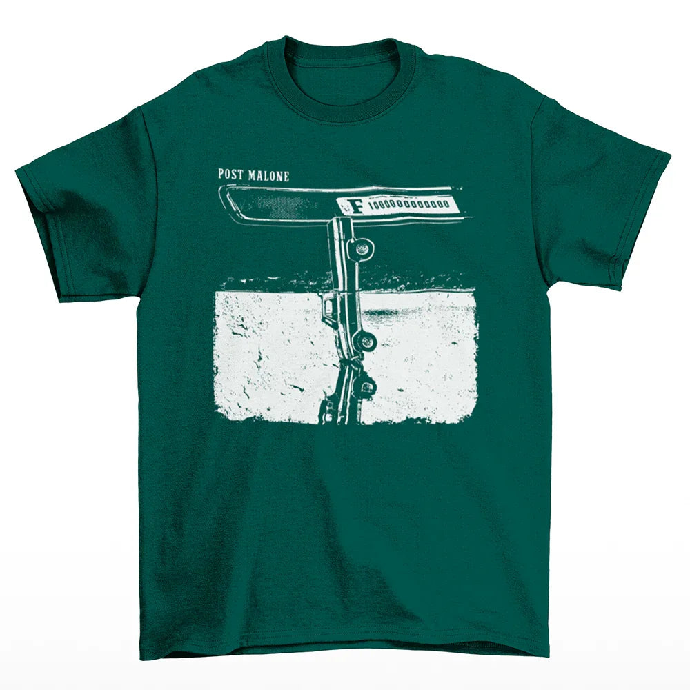 Camiseta Básica Post Malone Vintage The F-1 Trillion- verde