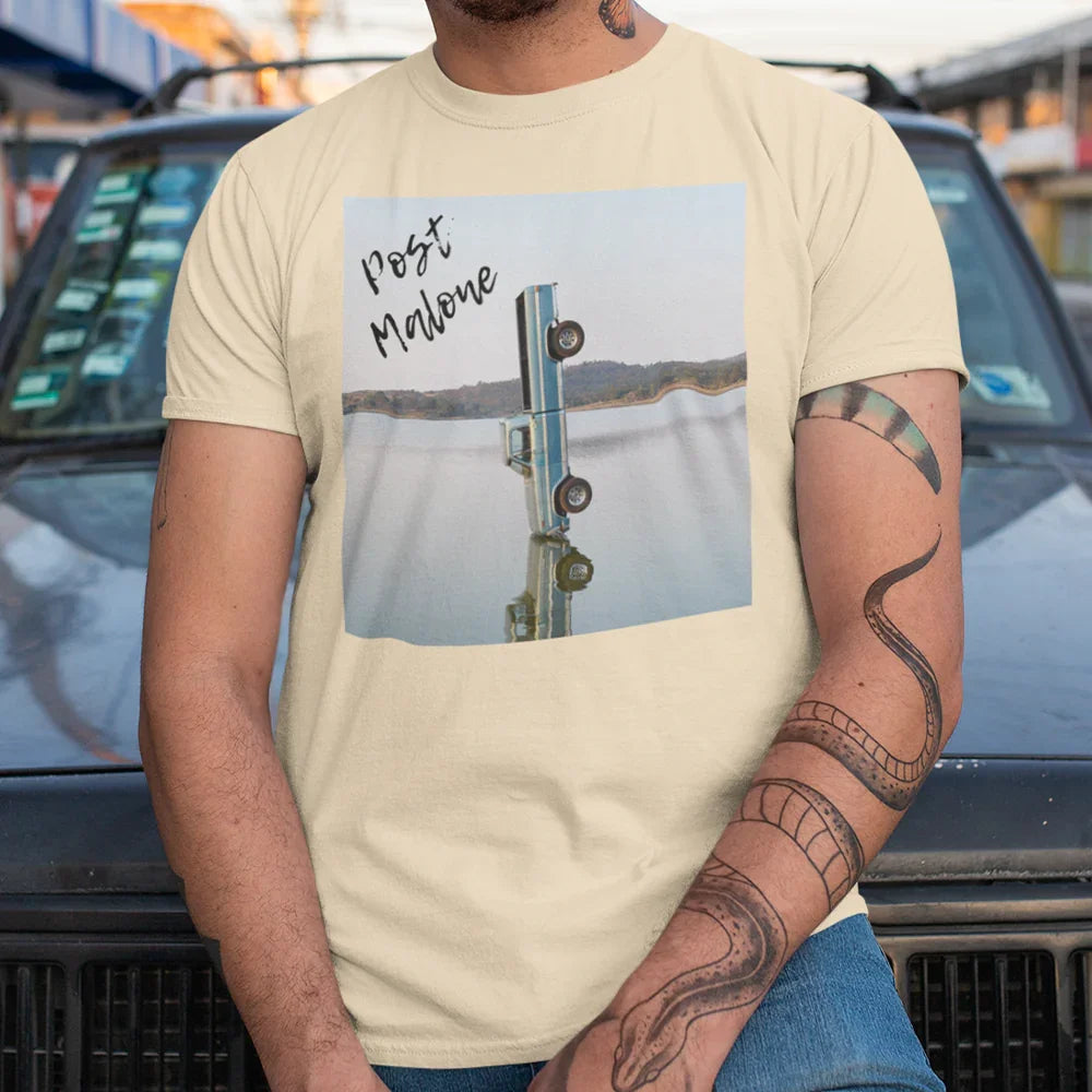 Camiseta Básica Post Malone New Album Car- pérola