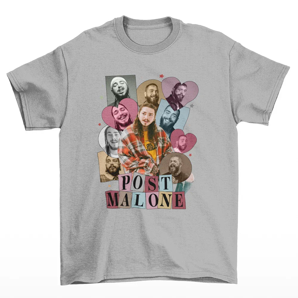 Camiseta Básica Post Maloni Collab Cute- cinza