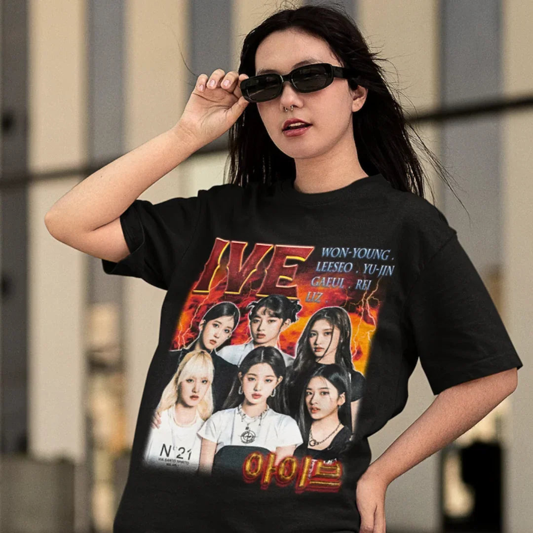 Camiseta Básica Ive Retro Vintage - preto