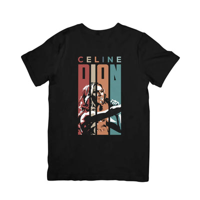 Camiseta Básica Céline Dion Retro Vintage Preto