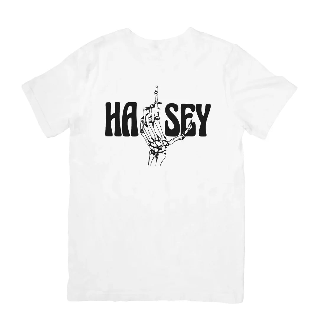 Camiseta Básica Halsey Skeleton Hand Branco