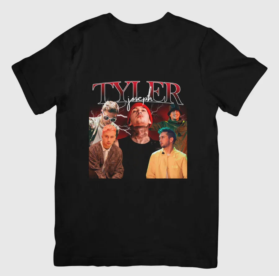 Camiseta Básica Twenty One Pilots Tyler Joseph Preto