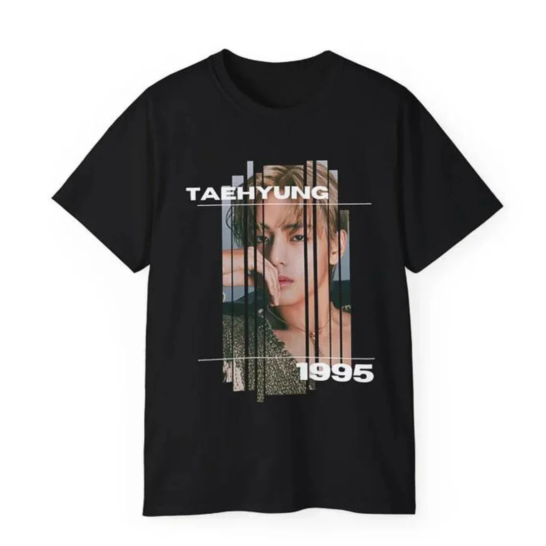 Camiseta Básica BTS V Graphic-PRETO