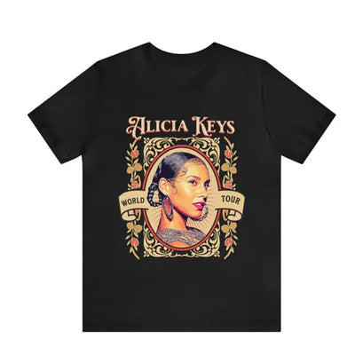 Camiseta Básica Alicia Keys World Tour Vintage