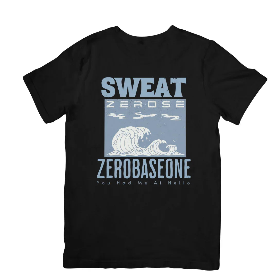 Camiseta Básica Zerobaseone You Had Me At Hello Graphic-PRETO