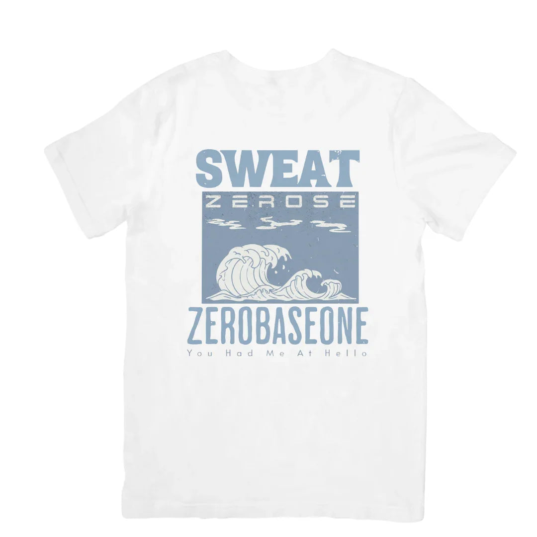 Camiseta Básica Zerobaseone You Had Me At Hello Graphic-BRANCO