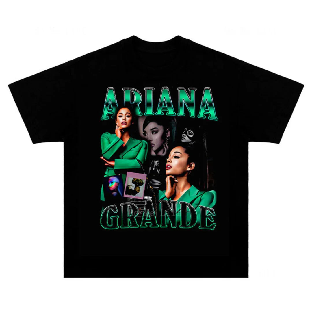 Camiseta Básica Ariana Grande Green Clothes - Preto