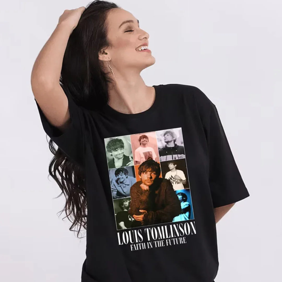 Camiseta Básica Louis Tomlinson Aesthetic Preto
