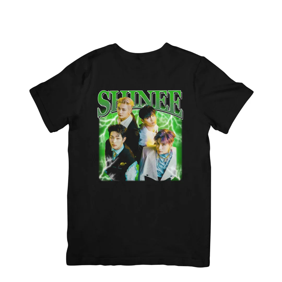 Camiseta Básica Shinee Aesthetic - preto