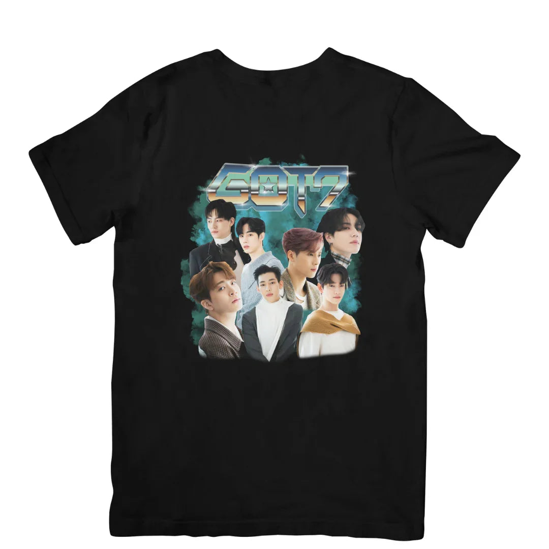 Camiseta Básica GOT7 Aesthetic - preto