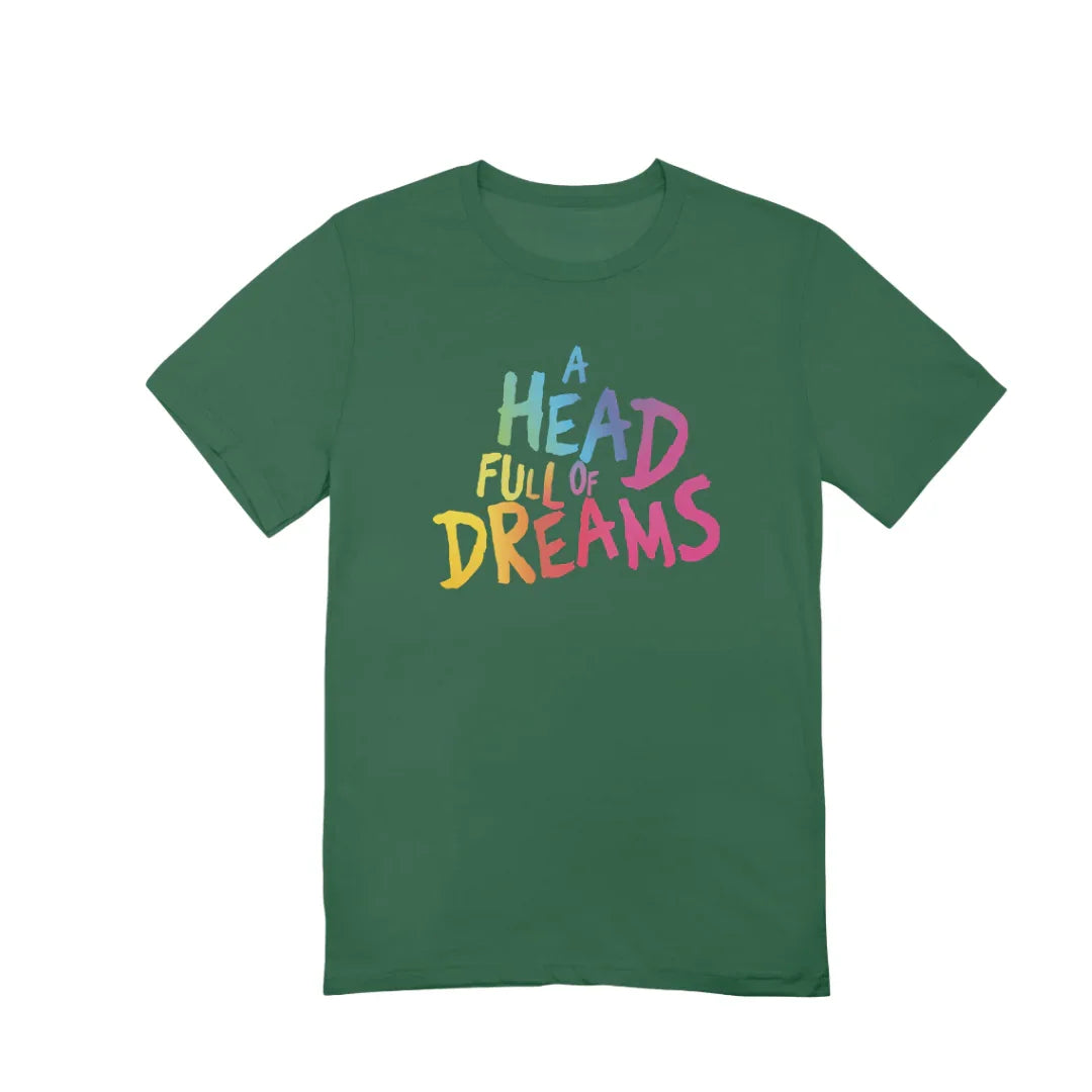 Camiseta Básica Coldplay A Head Full Of Dreams -VERDE
