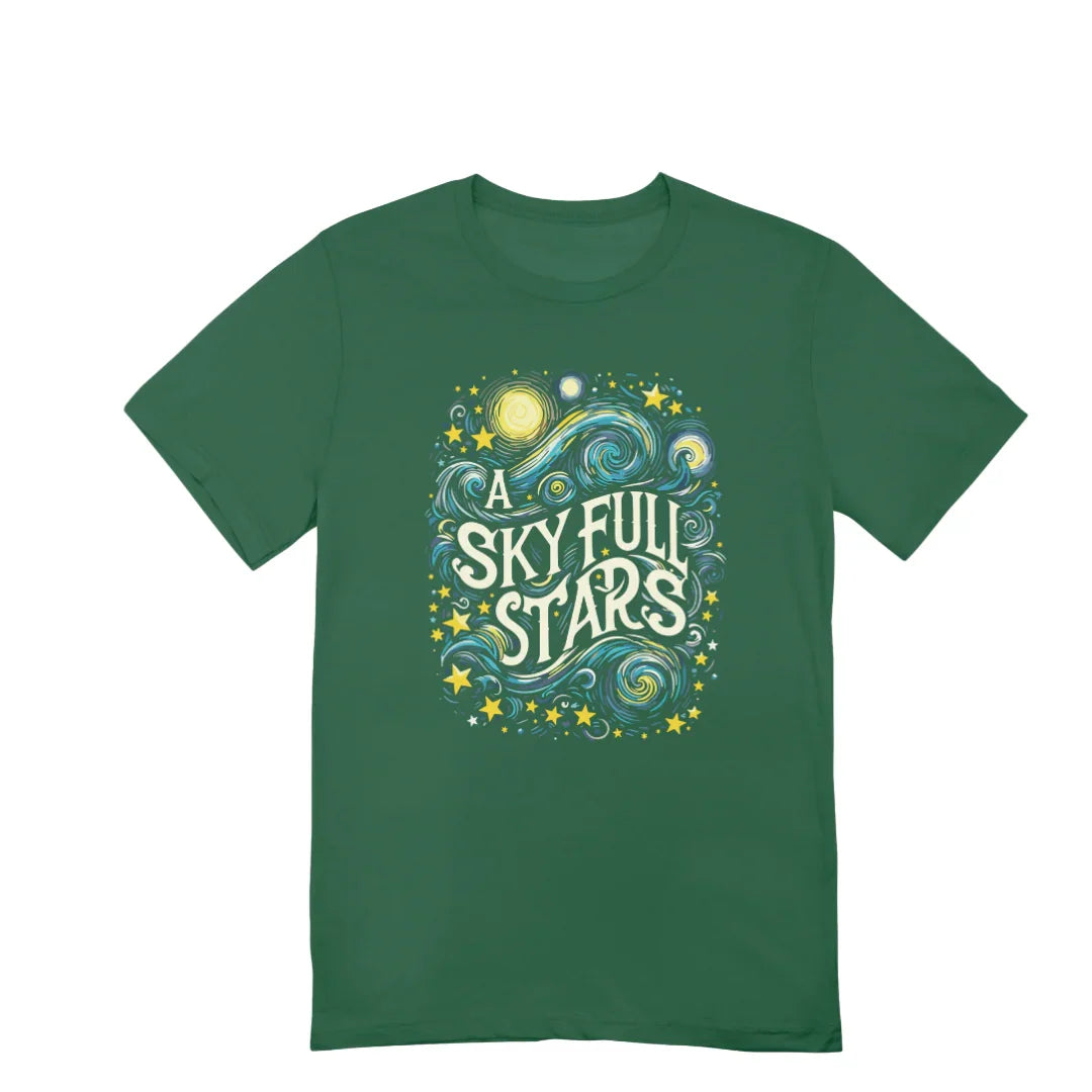 Camiseta Básica Coldplay A Sky Full Stars Illustrated-VERDE