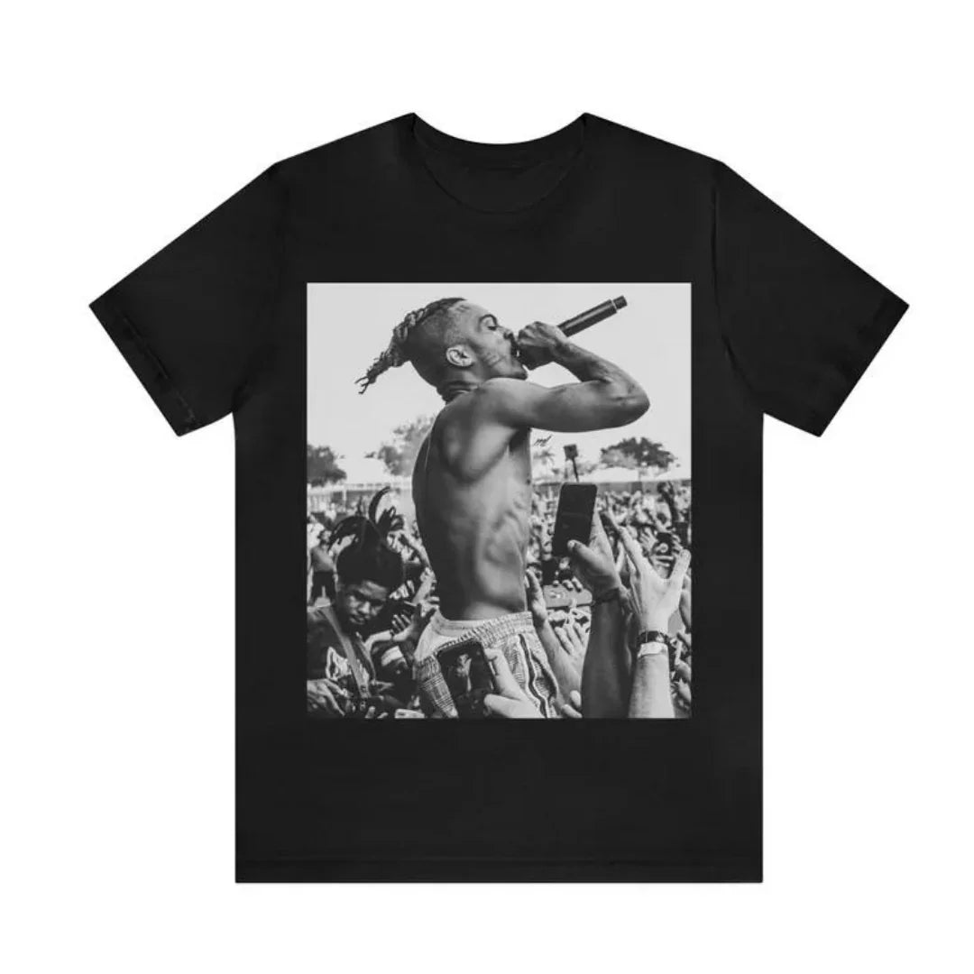 Camiseta Básica Xxxtentacion B&W-PRETO