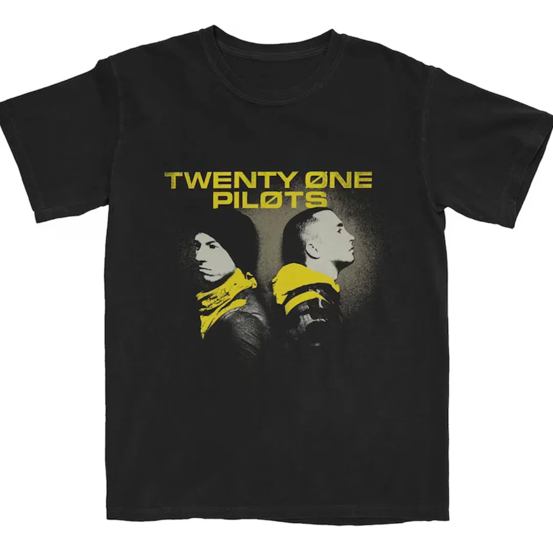 Camiseta Básica Twenty One Pilots Back To Back Preto