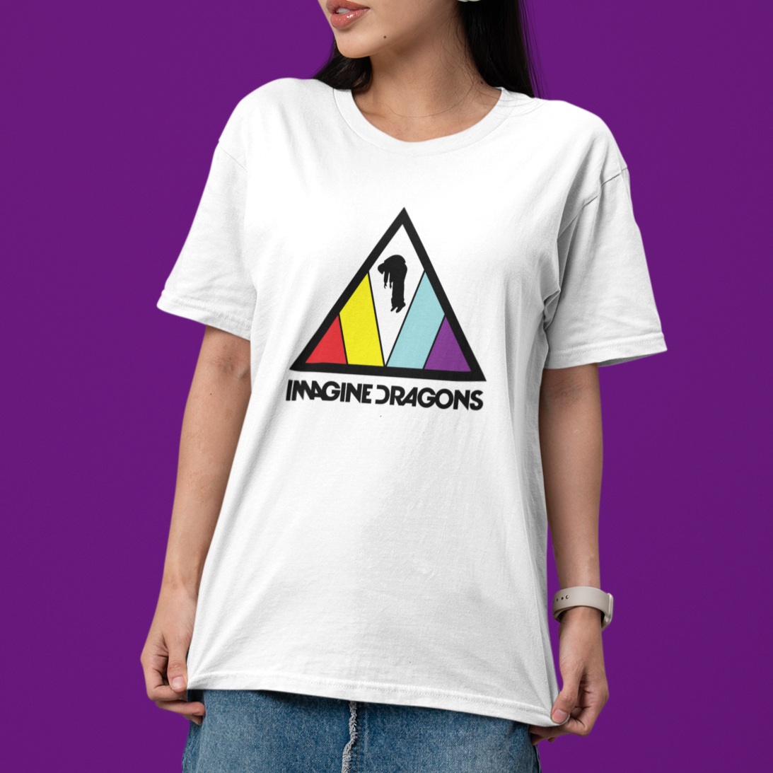 Camiseta Básica Imagine Dragons Triangle Merch