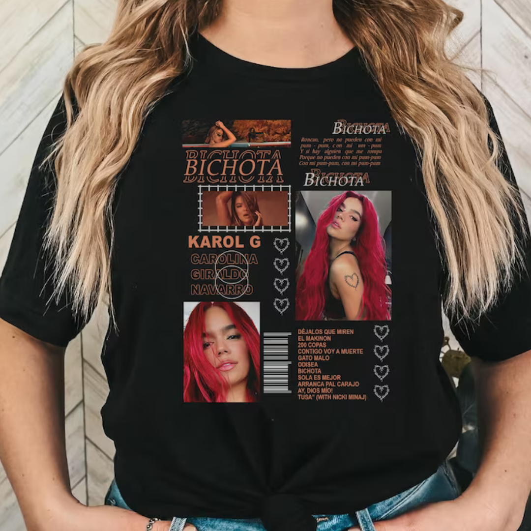 CAMISETA BLESSED REF. KAROL G BICHOTA