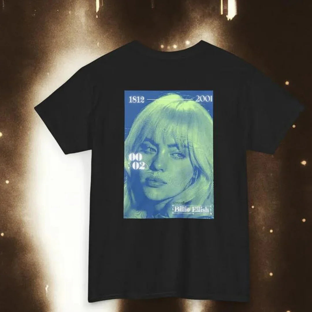 Camiseta Básica Billie Eilish 0002 - Preto