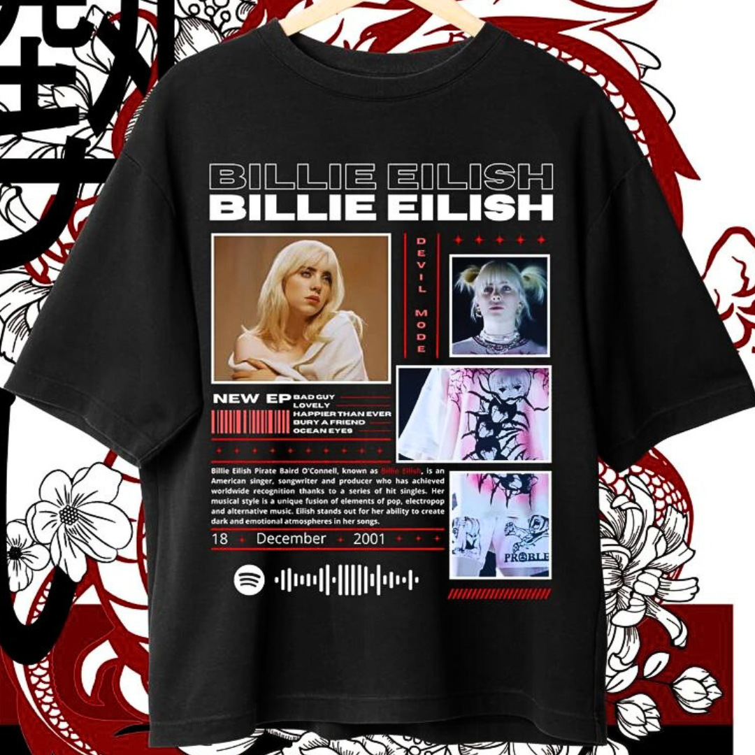 Camiseta Basica Billie Eilish Devil Mode