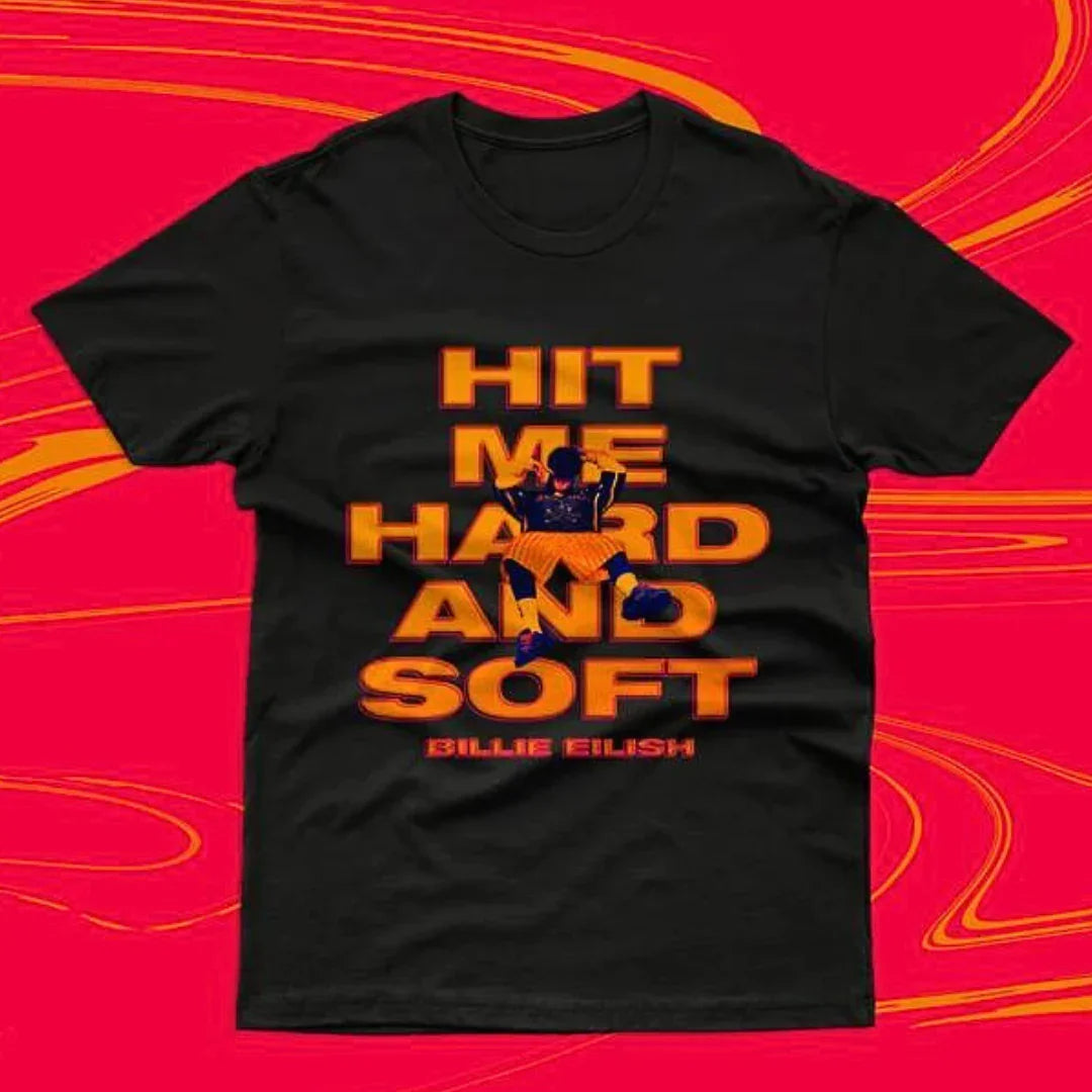 Camiseta Básica Billie Eilish Hit Me - Preto
