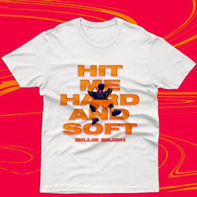 Camiseta Básica Billie Eilish Hit Me - Branco
