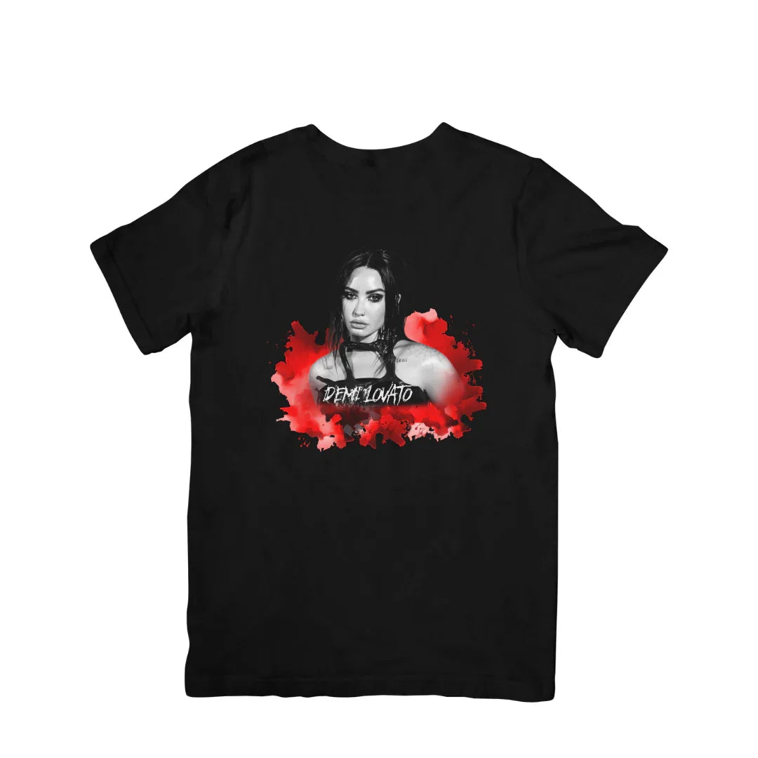 Camiseta Básica Demi Lovato Design Collab Preto