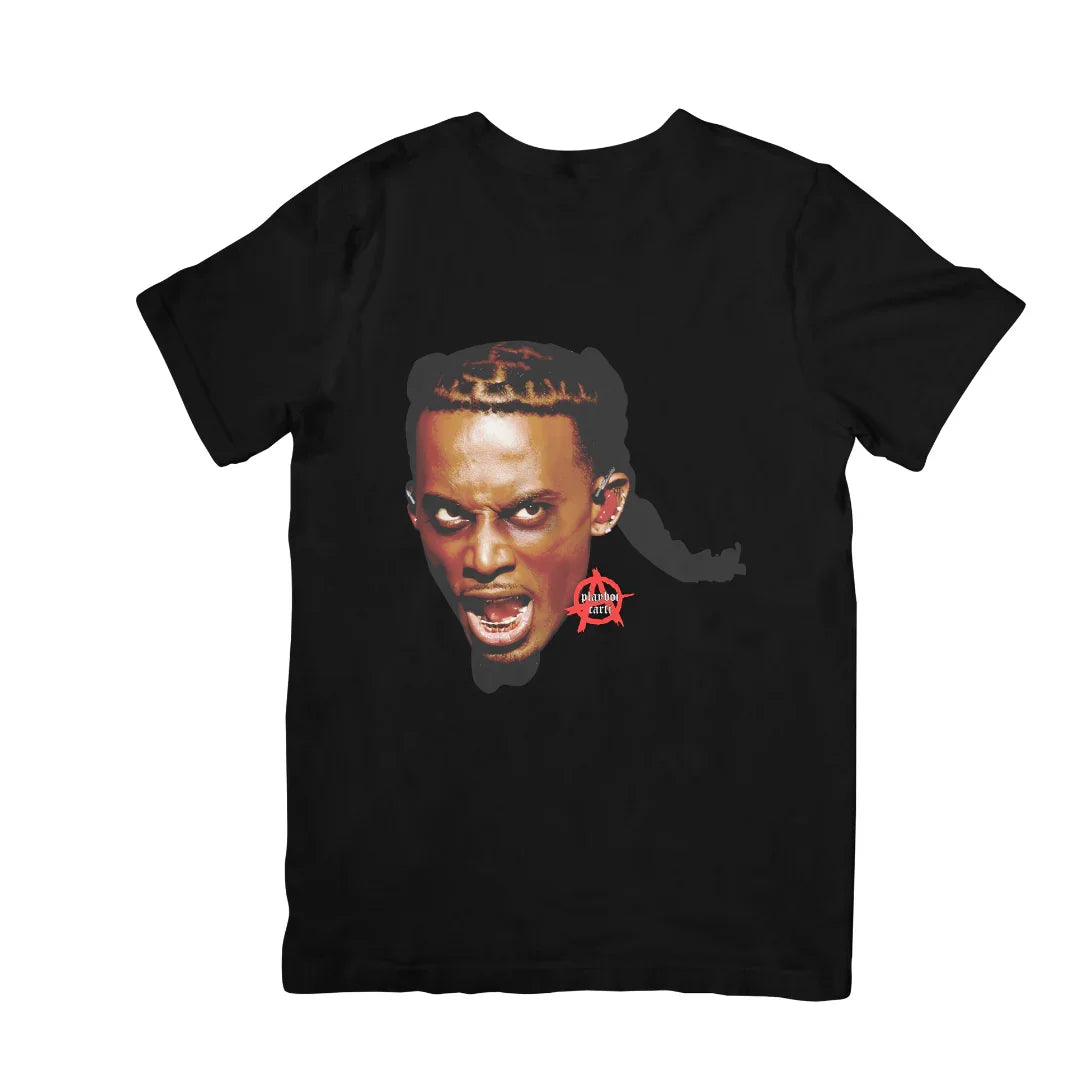 Camiseta Básica Playboi Carti Face - PRETO