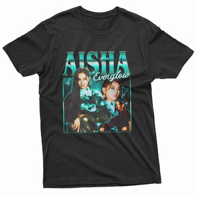Camiseta Básica Everglow Aisha Graphic - preto