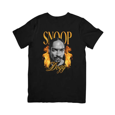 Camiseta Básica Snoop Dogg Fire Preto