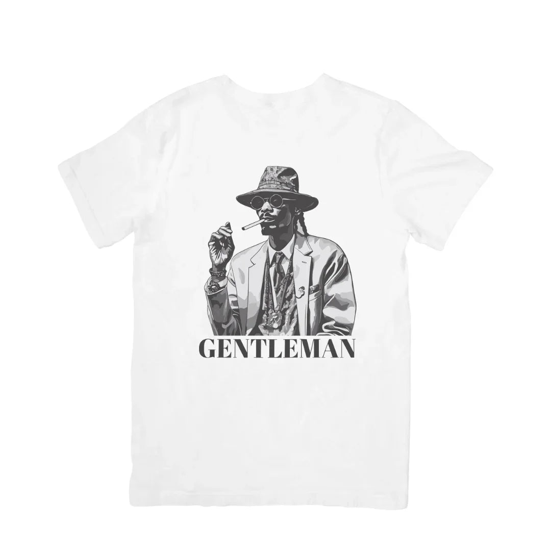 Camiseta Básica Snoop Dogg Gentleman Branco